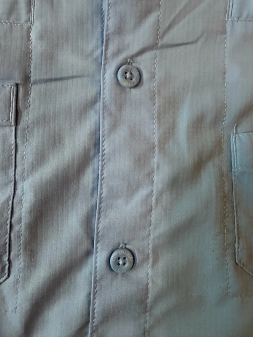 Columbia Men’s Light Blue Long-Sleeve Button-Down Fishing Shirt - Picture 5 of 10